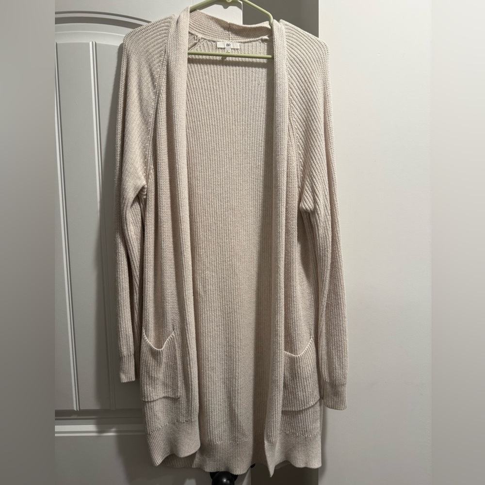 Sweater Knit Long Cardigan